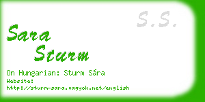 sara sturm business card