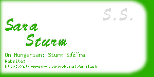 sara sturm business card